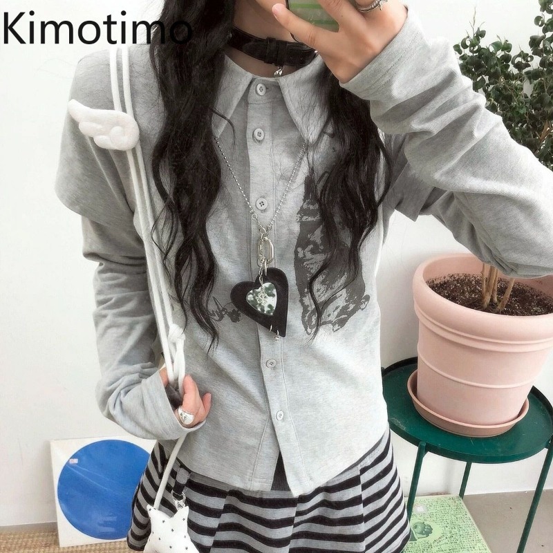 Vintage Women Fashion - Kimotimo Y2k Vintage, Hauts à Manches