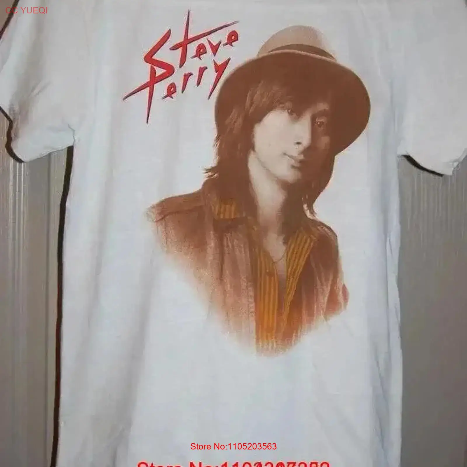 Vintage Fashion Jersey - Steve Perry Concert hommes t-shirt blanc