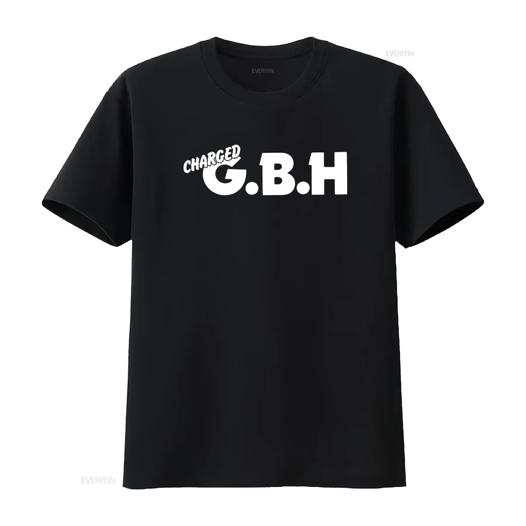 Vintage Fashion Jersey - T-shirt GBH Punk Rock Charged, imprimé