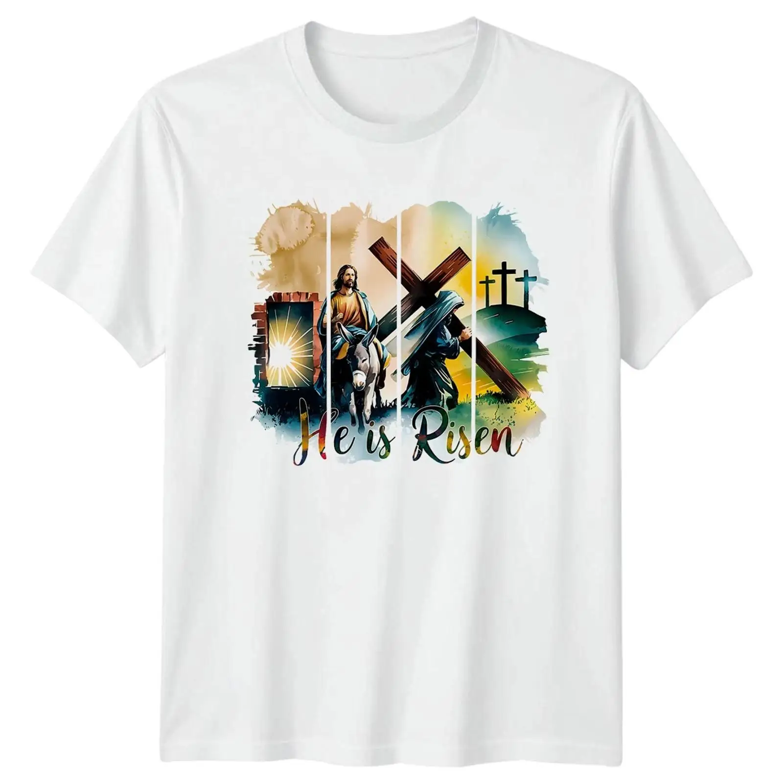 Vintage Fashion Herren - T-shirt unisexe « Il est ressuscité