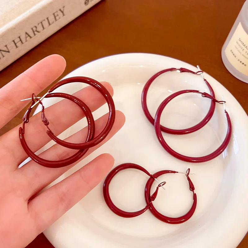 Vintage Fashion Korea - Boucles d'oreilles en forme de cercle