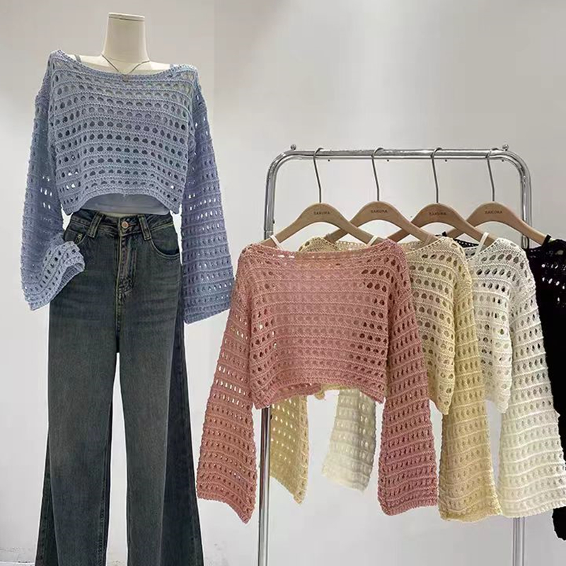 Crochet Top Boho - Haut en tricot au Crochet à