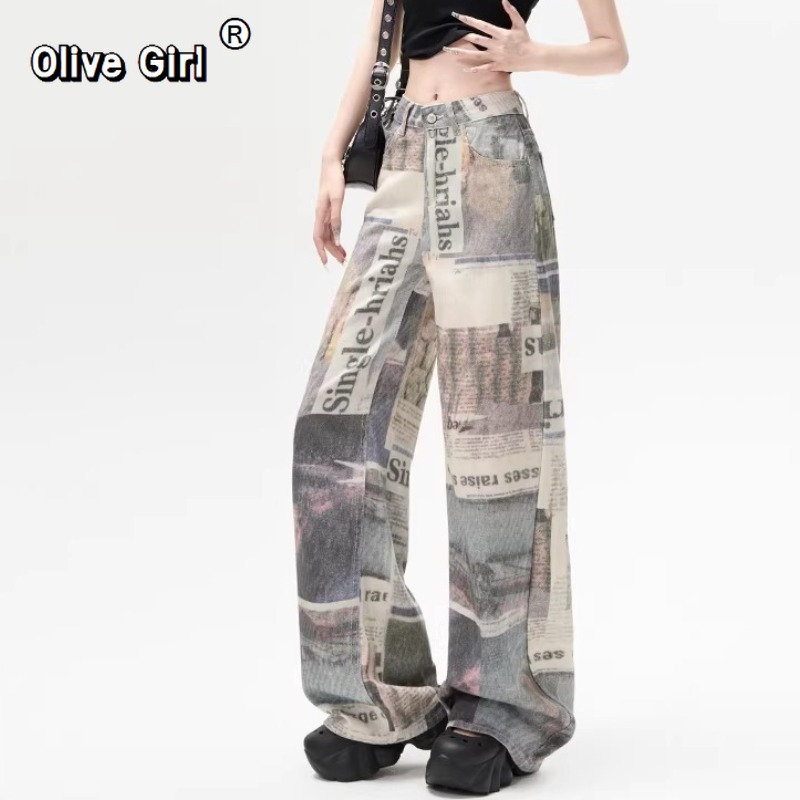 Mom Jean High Rise - Pantalon en jean pour femme Olivegirl,