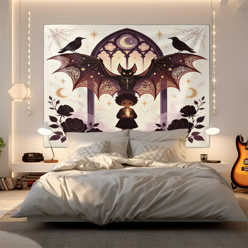 Vintage Fashion Prints For Wall - Tapisserie imprimée pingouin mignon, couverture murale