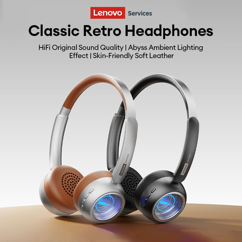 Vintage Fashion Video - Casque sans fil Bluetooth 6.0 Lenovo