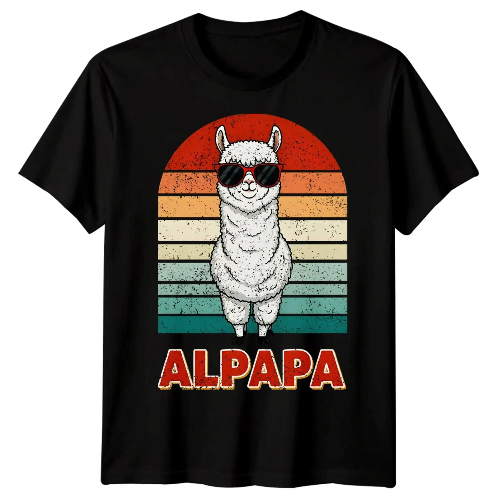Vintage Fashion Herren - T-shirt homme vintage Alpaka Sonnenbrille Retro