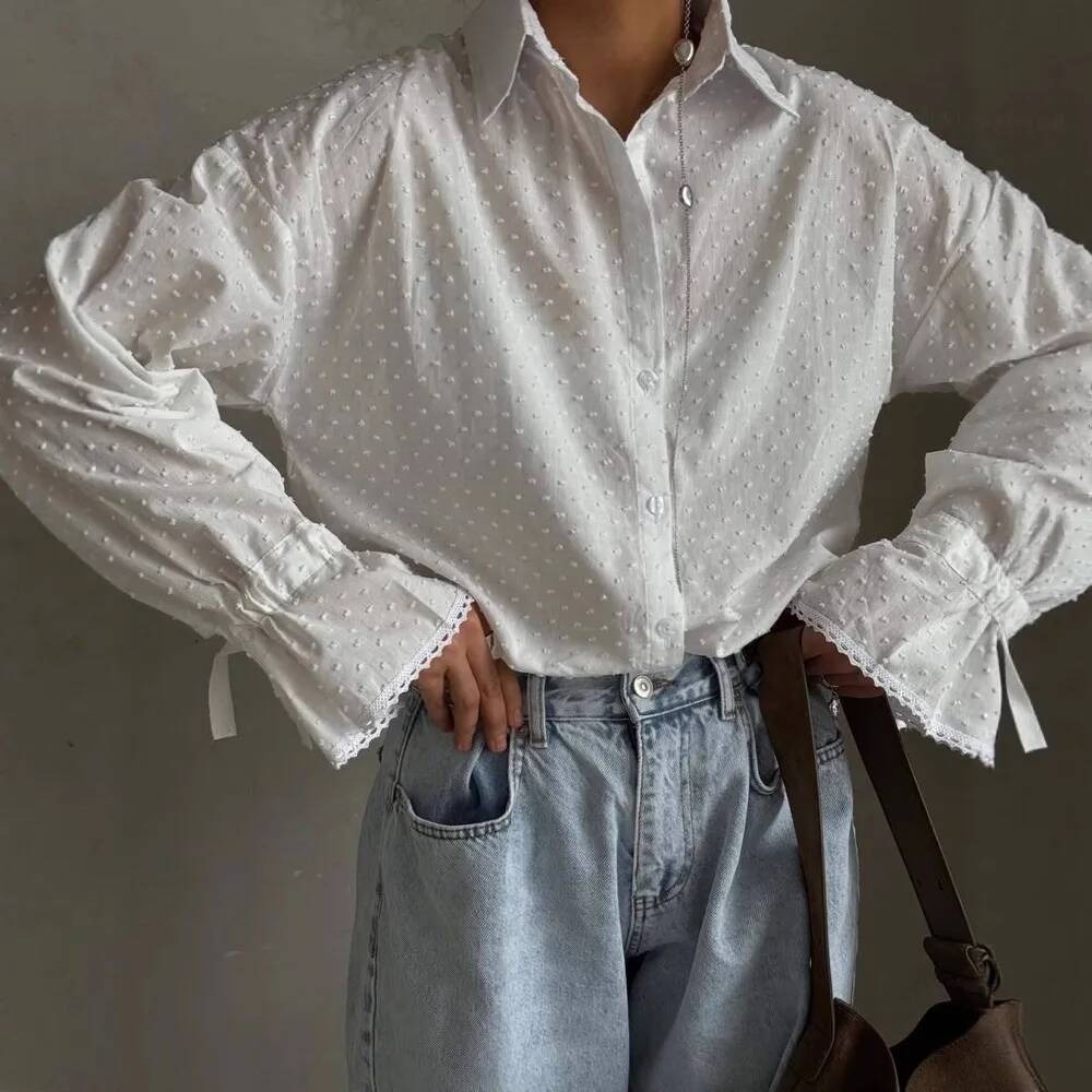 Crochet Top Boho - Cardigan à simple boutonnage, chemisier en