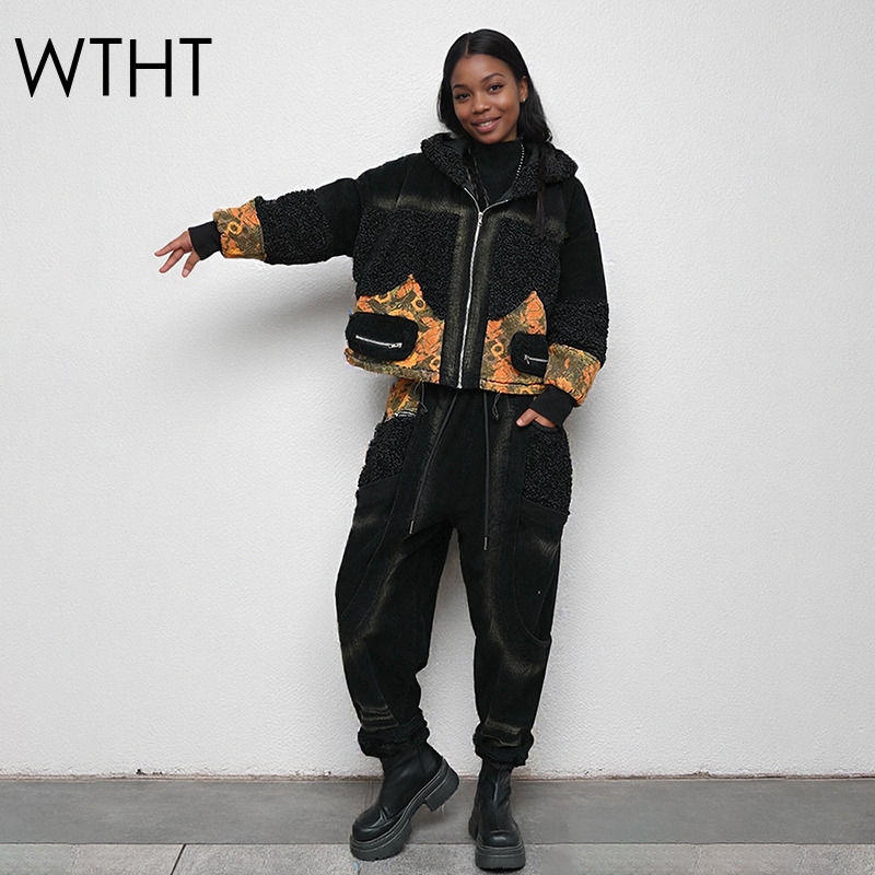 WTHT à la mode nouveau femmes  - Patchwork Jean Jacket avis et prix