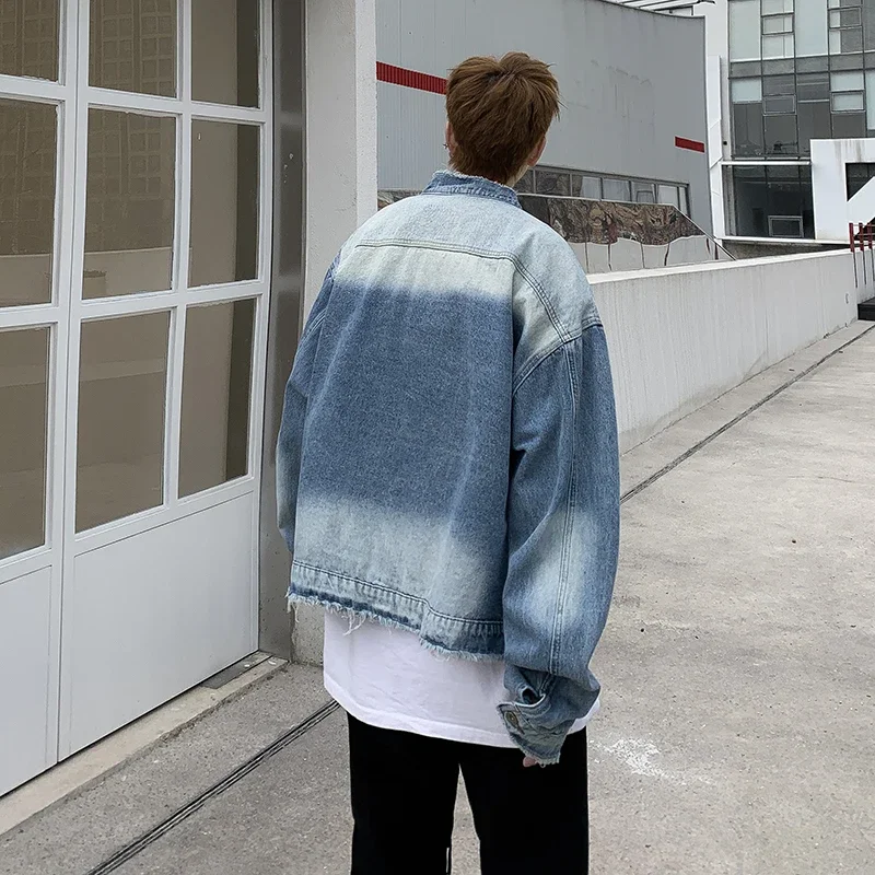 Veste en jean déchirée style h - Patchwork Jean Jacket avis et prix