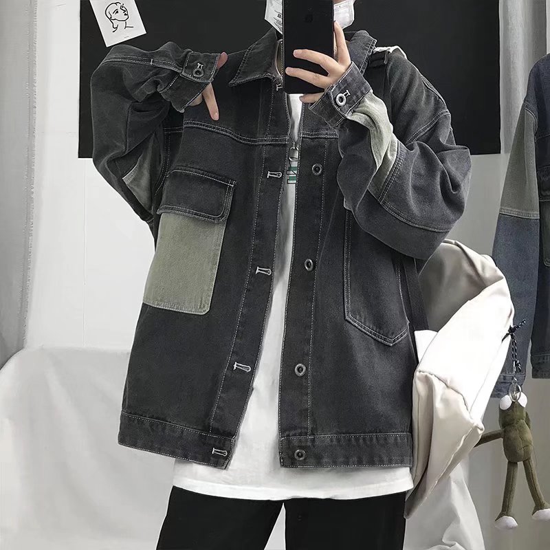 Veste en jean décontractée ove - Patchwork Jean Jacket avis et prix